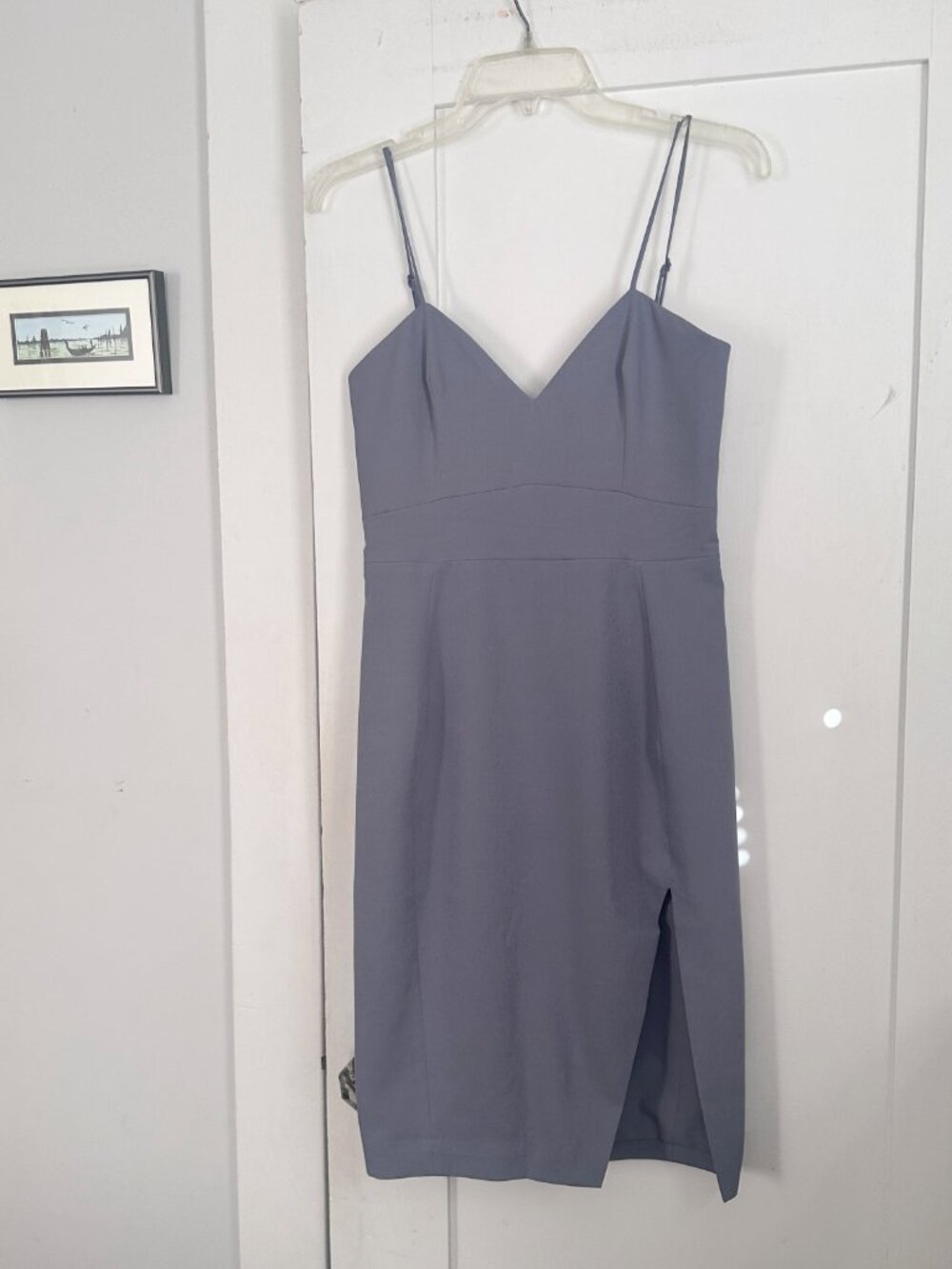 House of CB Raqa Dress S Grey Bodycon Midi Gigi Hadid Celebrity Style - Picture 2 of 12